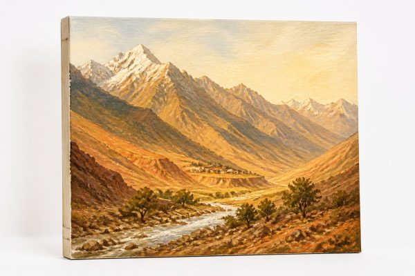 River Ghats Dawn Study — Canvas Wall Painting