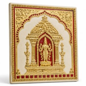 Thanjavur Temple Glow — Gold-Leaf Canvas Wall Art
