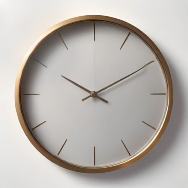 Udaipur Minimal Brass Wall Clock