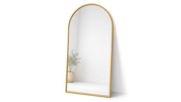 Arch Standing Mirror White Ground