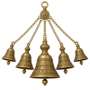 Brass Temple Bell Cluster