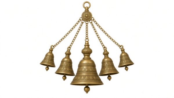 Brass Temple Bell Cluster