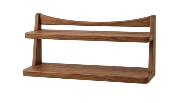 Two-Tier Sheesham Wall Shelf