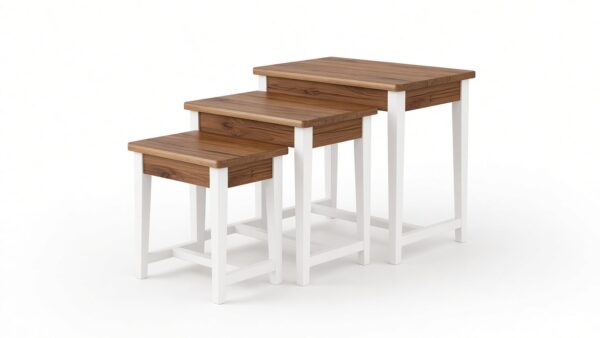 Sheesham Nesting Side Tables Set of Three