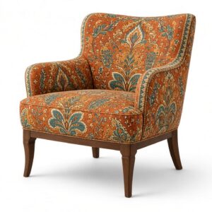 Folk Motif Occasional Chair Accent