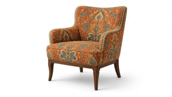 Folk Motif Occasional Chair Accent