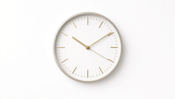 Modern Brass Dial Wall Clock