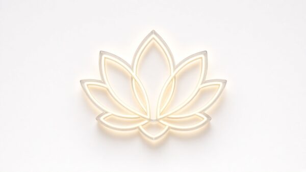 Lotus Neon Wall Light — Warm White