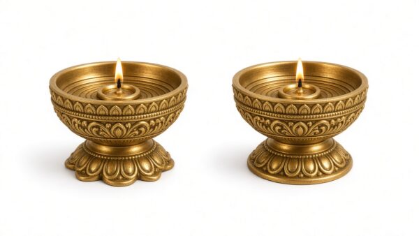 Brass Diya Cluster — Festive Ritual Set
