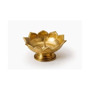 Brass Lotus Diya Pooja Accent