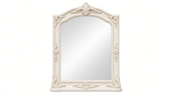 Ivory Frame Decorative Mirror Panel