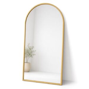 Arched Full-Length Mirror — Antique Gold Frame