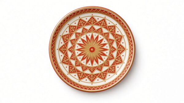 Hand-Painted Mandala Decorative Wall Plate