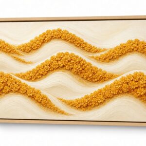 Golden Marigold Waves — Canvas Wall Painting