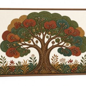 Gond Tree of Life — Canvas Wall Painting