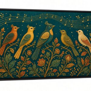 Patangarh Bird Chorus Canvas Wall Painting